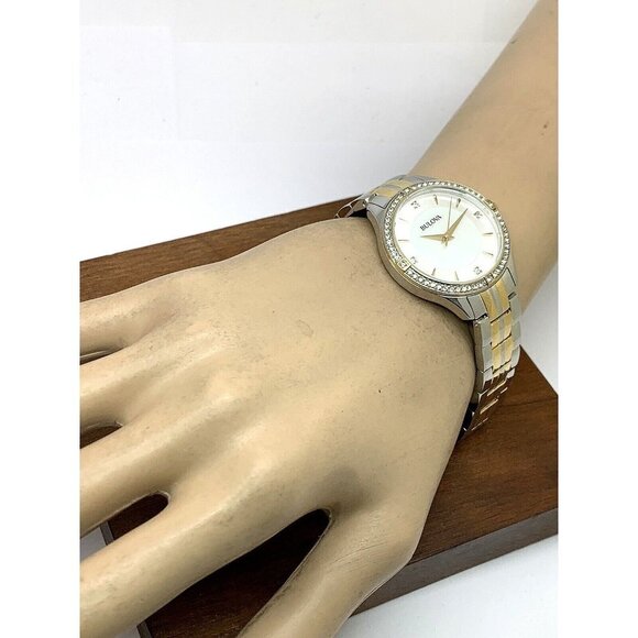 Bulova Women\'s Watch 98L273 Mother of Pearl Dial Two Tone Stainless Stee… main image 5